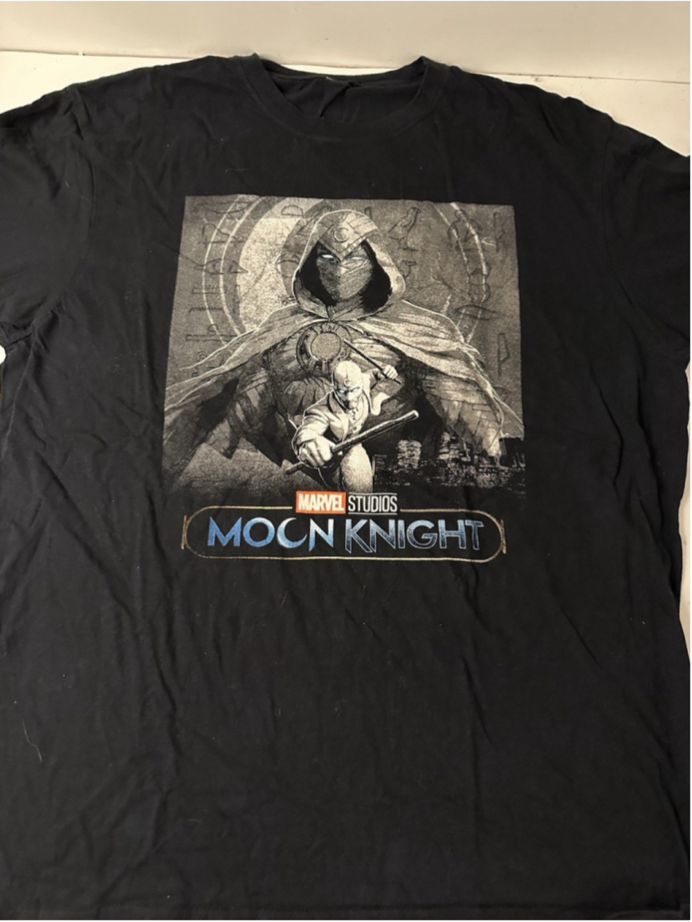 Marvel Studios Moon Knight T Shirt Black MCU Superhero TV Series Graphic Tee L